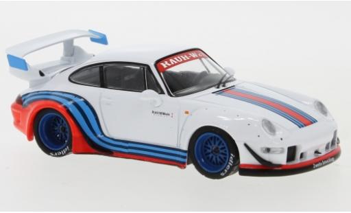 Diecast model cars Porsche 911 RWB white/Dekor RAUH-Welt 1/43 IXO
