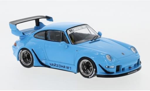 Diecast model cars Porsche 911 RWB blue 1/43 IXO
