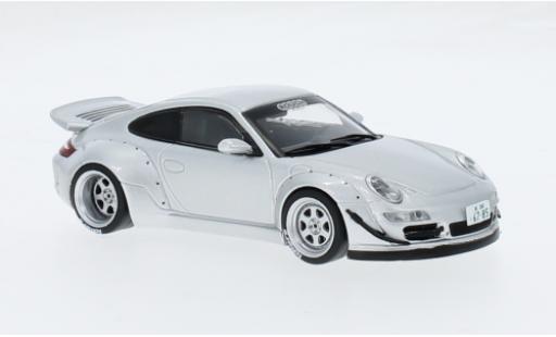 Diecast model cars Porsche 911 RWB silver 1/43 IXO