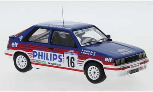 Diecast model cars Renault 11 Turbo No.16 Philips Rally WM Tour de Corse 1987 A.Oreille/S.Oreille 1/43 IXO