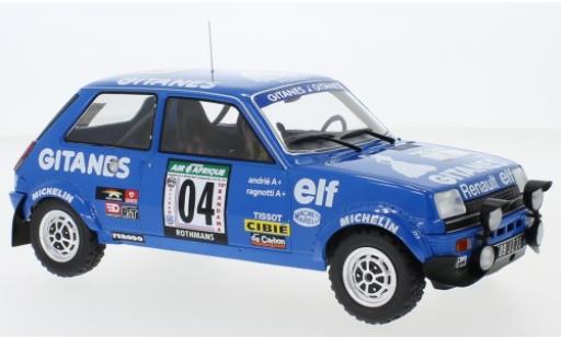 Diecast model cars Renault 5 Alpine No.4 Gitanes Rally Bandama 1978 J.Ragnotti/J-M.Andrie 1/18 IXO
