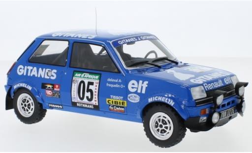 Diecast model cars Renault 5 Alpine No. Gitanes Rally Bandama 1978 G.Frequelin/J.Delaval 1/18 IXO