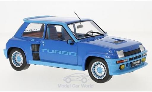 Diecast model cars Renault 5 Turbo 1 metallic blue 1981 1/18 IXO
