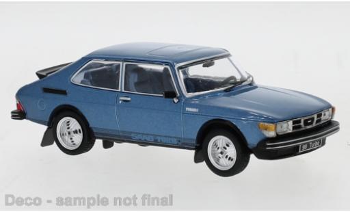 Diecast model cars Saab 99 Turbo metallic blue 1977 1/43 IXO