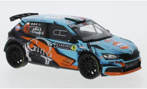 Diecast model cars Skoda Fabia R5 Evo No.43 Rally WM Rally Monte-Carlo 2020 A.Gino/D. Fappani 1/43 IXO