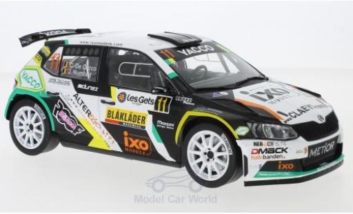 Diecast model cars Skoda Fabia R5 No.11 Yacco Rally Condroz 2018 C. De Cecco/J.Humblet 1/18 IXO