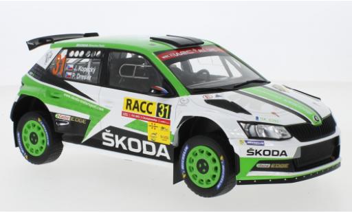 Diecast model cars Skoda Fabia R5 No.31 Rally WM Rally Catalunya 2018 J.Kopecky/P.Dresler 1/18 IXO
