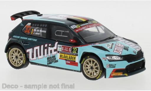 Diecast model cars Skoda Fabia R5 Evo Rally 2 No.32 Rally Ypres 2021 G.de Mevius/J.Jalet 1/43 IXO
