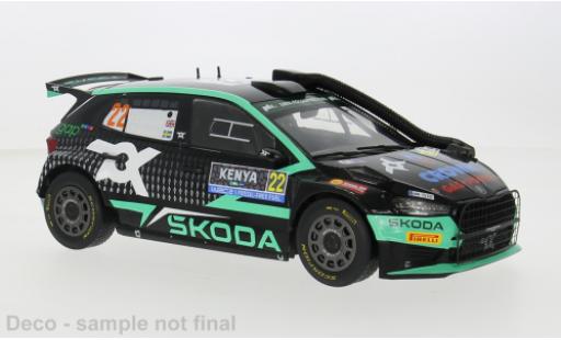 Diecast model cars Skoda Fabia Rally2 No.22 WRC Safari Rally Kenia 2024 1/18 IXO