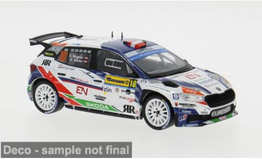 Diecast model cars Skoda Fabia Rally2 Rally WM Barum Rally 2023 #10 1/43 IXO