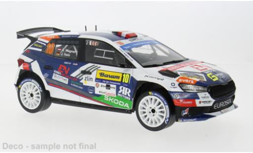 Diecast model cars Skoda Fabia Rally2 Rally WM Barum Rally 2024 #10 1/18 IXO