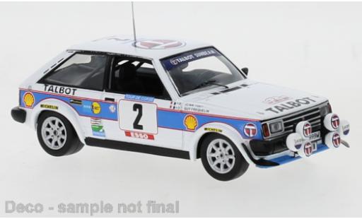 Diecast model cars Talbot Sunbeam Lotus No.2 Sport Tour de Corse 1981 G.Frequelin/J.Todt 1/43 IXO