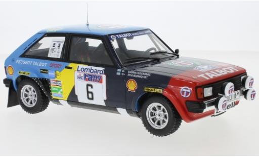 Diecast model cars Talbot Sunbeam Lotus No.6 RAC Rally 1982 S.Blomqvist/B.Cederberg 1/18 IXO