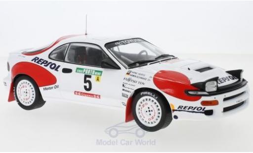 Diecast model cars Toyota Celica ST185 GT-Four No.5 Team Europe Rally WM Rally Portugal 1992 A.Schwarz/A.Hertz 1/18 IXO