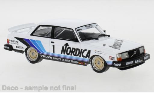 Diecast model cars Volvo 240 Base No.1 Europe Dealer Team Nordica ETCC Br&Atilde;&frac14;nn 1986 J.Cecotto/A.Olofsson 1/43 IXO