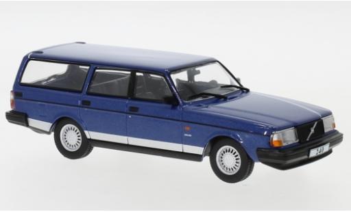 Diecast model cars Volvo 240 Base Polar metallic blue 1988 1/43 IXO