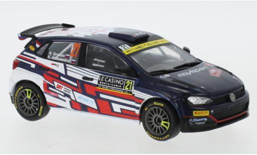 Diecast model cars Volkswagen Polo GTI R5 No.21 Rally Monte Carlo 2021 N.Gryazin/K.Aleksandrov 1/43 IXO