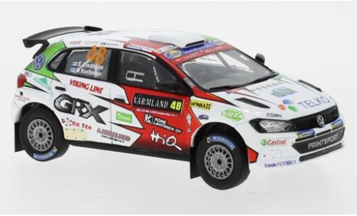 Diecast model cars Volkswagen Polo GTI R5 No.48 Rally WM Rally Sweden 2019 E.Lindholm/M.Korhonen 1/43 IXO