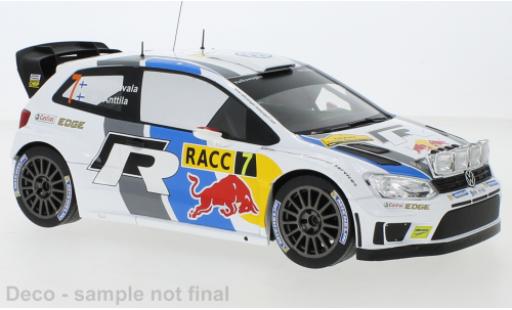 Diecast model cars Volkswagen Polo WRC R No.7 Motorsport Rally Catalunya 2013 with night lights J-M.Latvala/M.Antilla 1/18 IXO