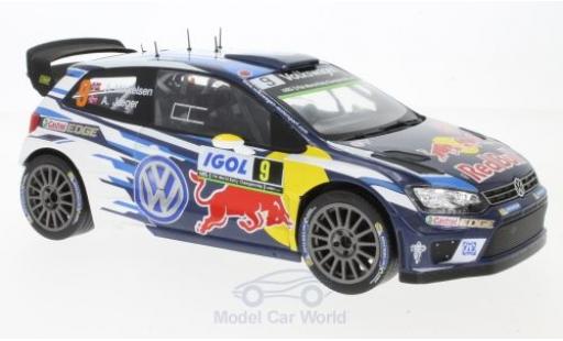 Diecast model cars Volkswagen Polo WRC R No.9 Motorsport Red Bull Rally WM Tour de Corse 2016 A.Mikkelsen/A.Jaeger 1/18 IXO