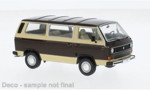 Diecast model cars Volkswagen T3 A Caravelle brown/beige 1981 1/43 IXO