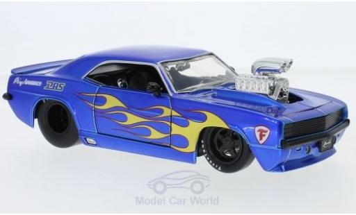 Diecast model cars Chevrolet Camaro Coupe metallic blue/Dekor 1969 1/24 Jada Toys