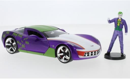 Diecast model cars Chevrolet Corvette Stingray Joker 2009 avec figurine 1/24 Jada Toys