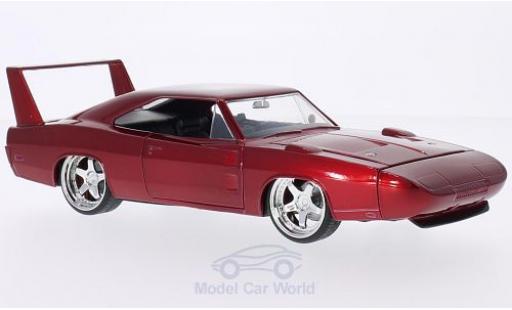 Diecast model cars Dodge Charger Daytona metallic red Furious 7 1969 Tuning 1/24 Jada Toys