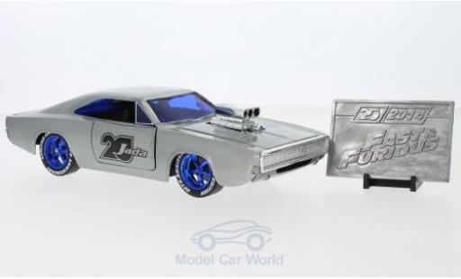 Diecast model cars Dodge Charger R/T grey 1970 1/24 Jada Toys