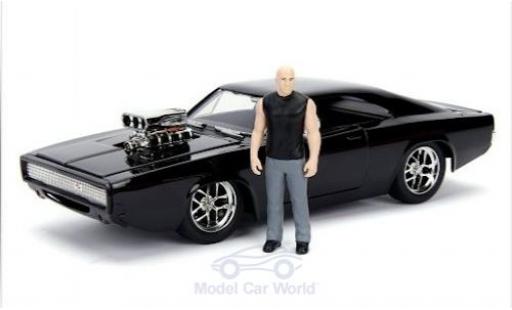 Dodge Charger 1/24 Jada Toys R/T Street black Fast & Furious 1970 mit Figur