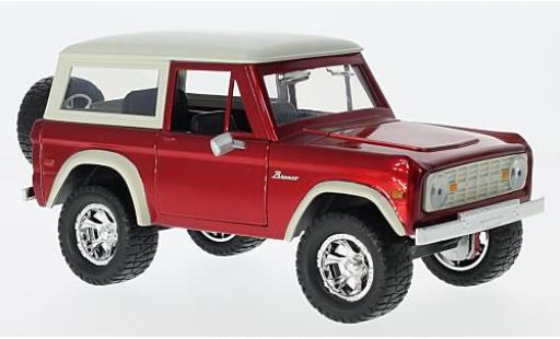 Diecast model cars Ford Bronco Wagon Hardtop red/beige 1973 sans Vitrine 1/24 Jada Toys