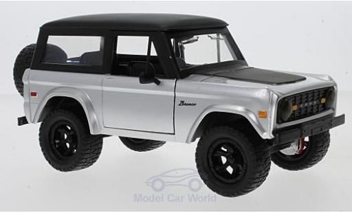 Diecast model cars Ford Bronco Wagon grey/black 1973 with Tuningr&Atilde;&curren;dern 1/24 Jada Toys