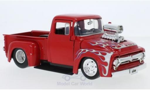 Diecast model cars Ford F-100 Pickup 00 red/Dekor 1956 1/24 Jada Toys