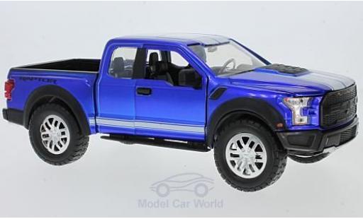Diecast model cars Ford F-150 Pickup 50 metallic blue/white 2017 with Tuningr&Atilde;&curren;dern 1/24 Jada Toys