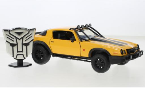 Diecast model cars Chevrolet Camaro RS Jada orange/black Transformers Bumblebee 1977 1/24 Jada Toys