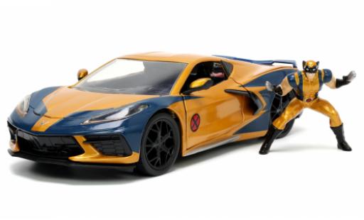 Diecast model cars Chevrolet Corvette Stingray (C8) Marvel Avengers - X-Men Wolverin 2020 1/24 Jada Toys