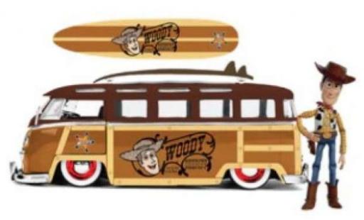 Diecast model cars Volkswagen T1 Base Woody Lowrider Toy Story 1/24 Jada Toys