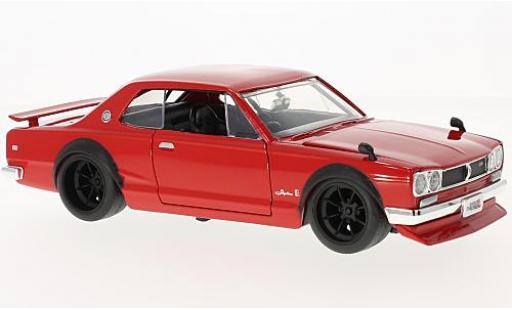Diecast model cars Nissan Skyline 2000 GT-R (KPGC 10) red RHD 1971 1/24 Jada Toys