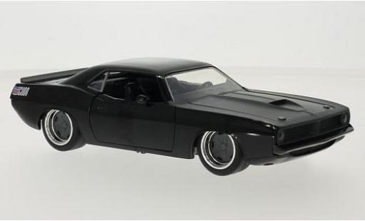 Diecast model cars Plymouth Barracuda 1970 black/grey Fast & Furious tuning 1/24 Jada Toys