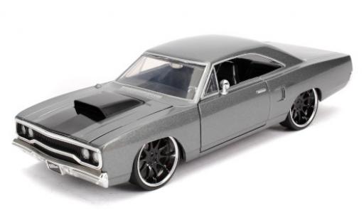 Plymouth Road Runner 1/24 Jada Toys Tuning metallic grey/matt-black Fast & Furious 1970