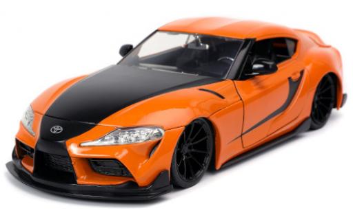 Diecast model cars Toyota Supra Fast & Furious GR orange/matt-black 2020 1/24 Jada Toys