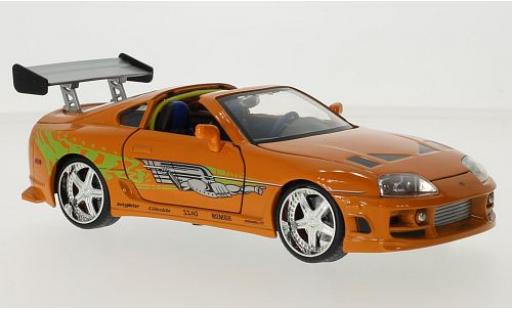 Toyota Supra 1/24 Jada Toys orange/Dekor Fast & Furious Brians