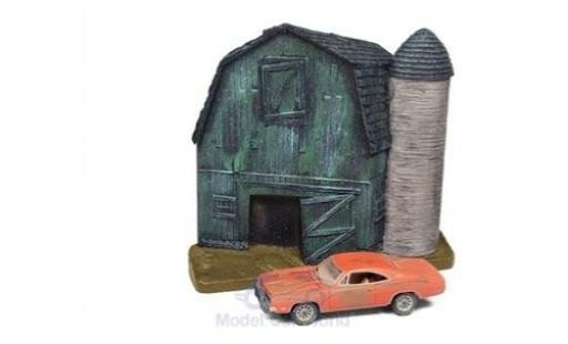 Diecast model cars Dodge Charger Coupe orange 1969 Barn Finds Series 4 Diorama with Witterungsspuren 1/64 Johnny Lightning
