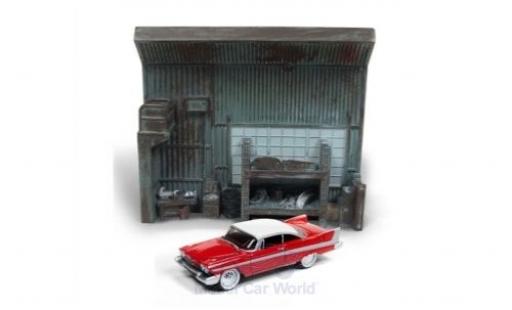 Diecast model cars Plymouth Fury Christine 1958 with Diorama 1/64 Johnny Lightning