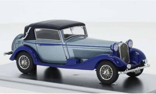 Diecast model cars Alfa Romeo 6C 1750 gran sport GTC Castagna metallic blue/blue RHD 1931 hood ferm&Atilde;&copy; 1/43 Kess