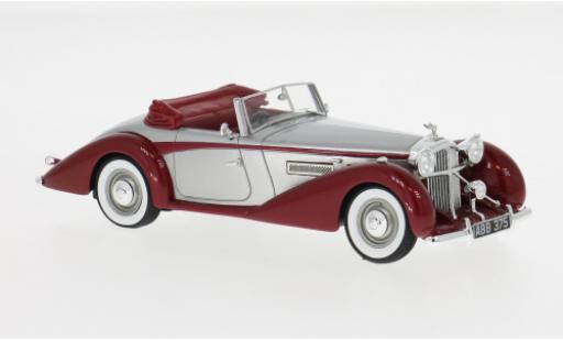 Diecast model cars Bentley Mark 6 cabriolet Mark VI 6 3/4 Liter Drophead ch B122DA red/silver 1949 1/43 Kess