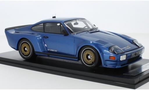 Diecast model cars Porsche 911 Turbo (930) Biturbo 3.3 Almeras metallic blue 1 1/18 Kess