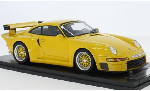 Diecast model cars Porsche 911 Base Almeras yellow 1/18 Kess