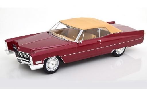 Diecast model cars Cadillac Deville Convertible metallic red/beige 1967 hood ferm&Atilde;&copy; 1/18 KK Scale