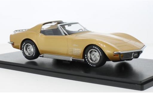 Diecast model cars Chevrolet Corvette Coupe (C3) metallise beige 1972 1/18 KK Scale
